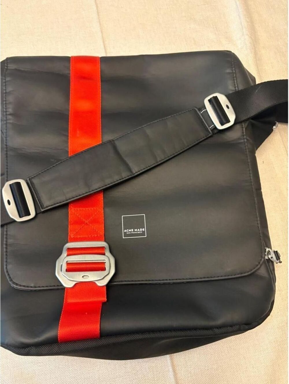 Acme Made Messenger  Men's Black and Grey Bag